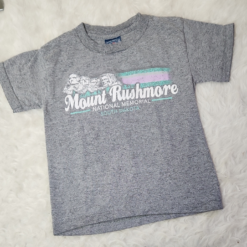 Vintage Tshirt - Mount Rushmore South Dakota Heathered Grey 2/4 XXS